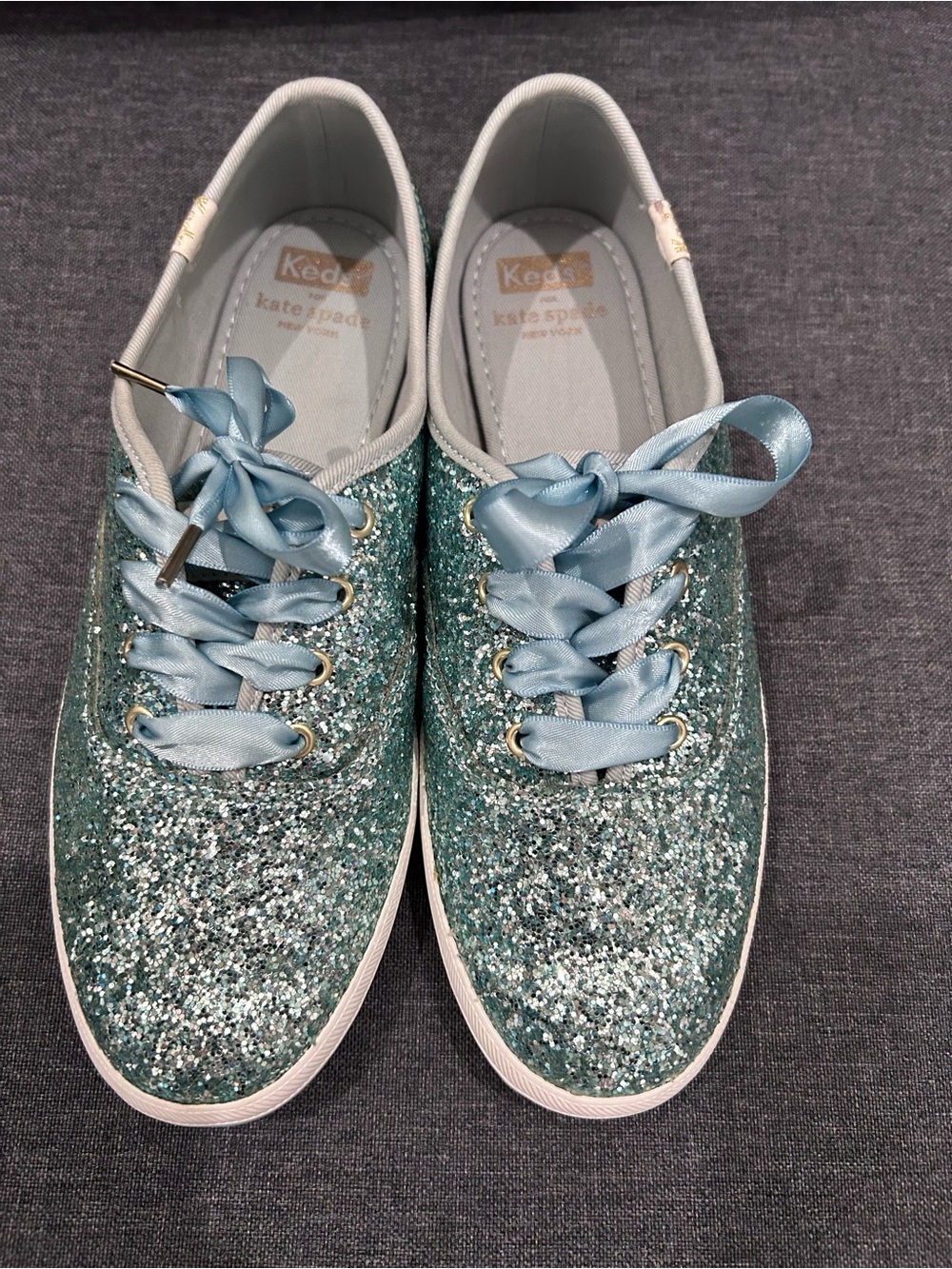 Gently used Kate Spade Tiffany Blue Keds Sneakers